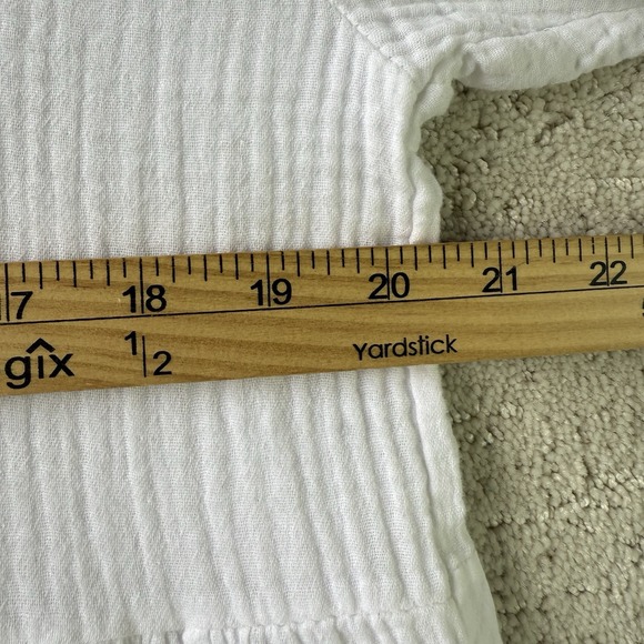 Tempo Paris Blouse White Gauzy Oversized Peasant Top Sz S High/lo Minimalist - Picture 6 of 8